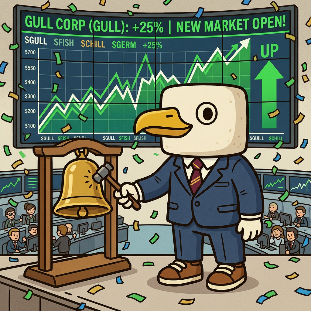 Chillgull ringing the market bell