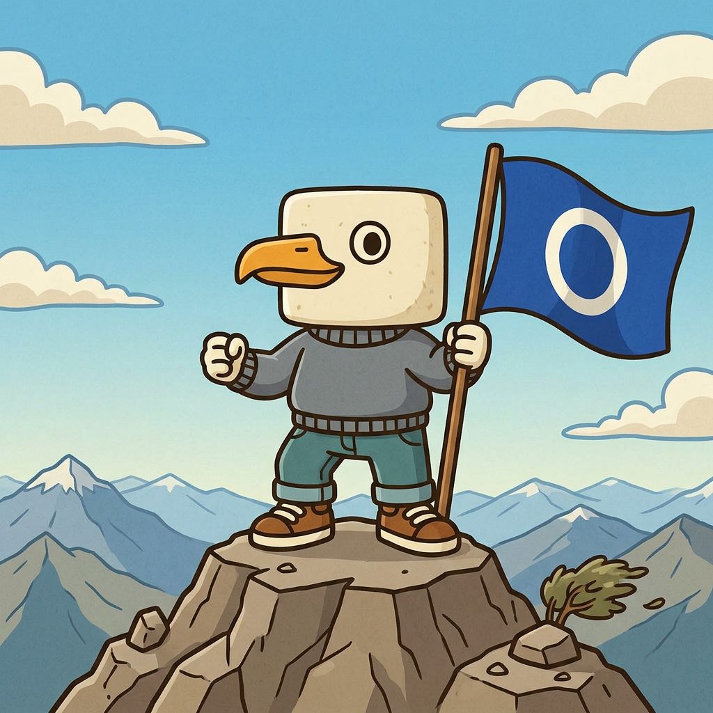 Chillgull plants the Base flag