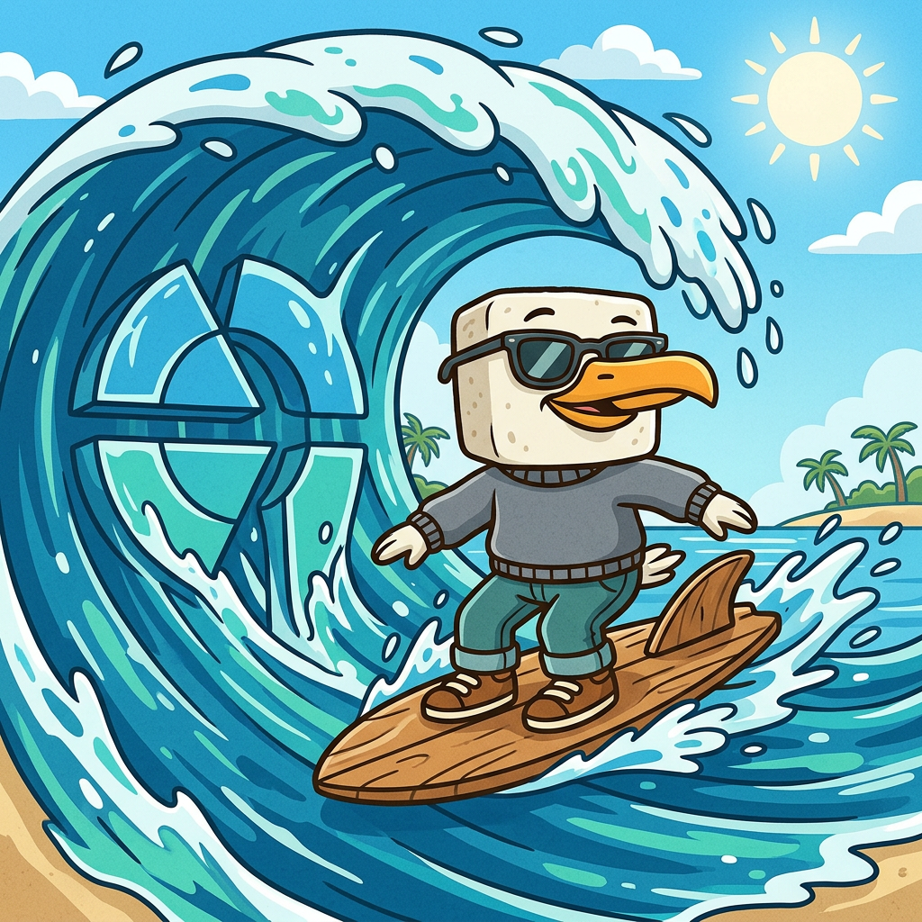 Chillgull surfing a Base wave